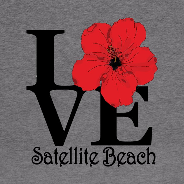 Satellite Beach LOVE Red Hibiscus by SatelliteBeach